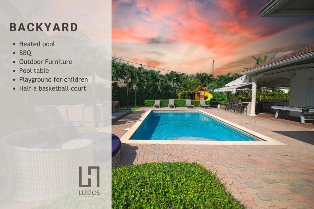 Miami 5Br Villa W Heated Pool, Games & Bbq L01 卡特勒里奇 外观 照片